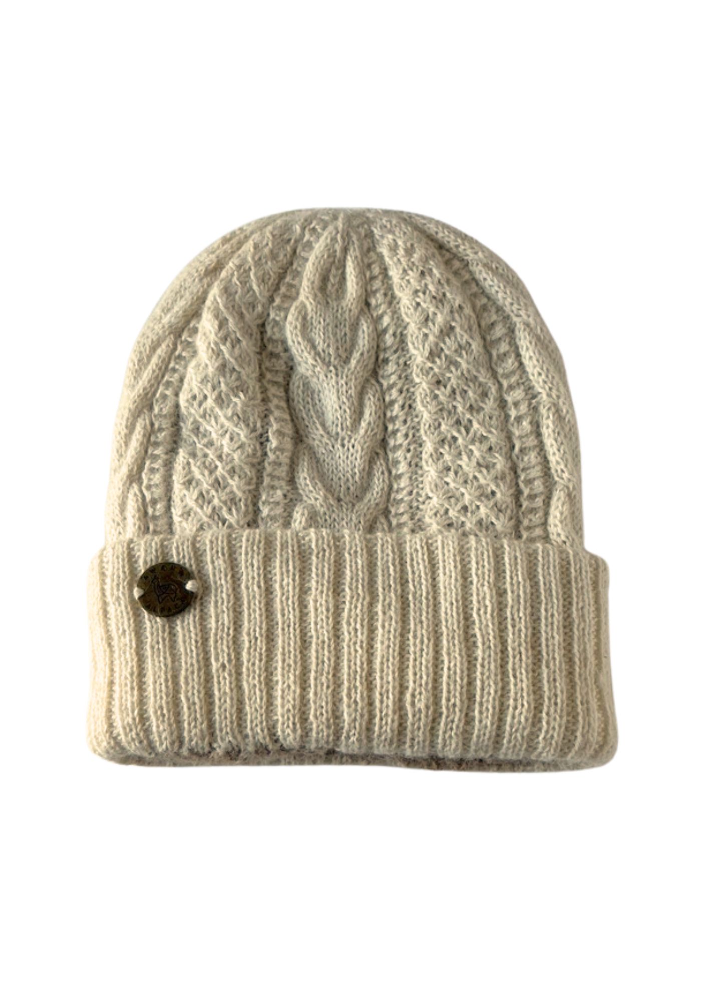 Beanie reversible Irlanda - White & Beige