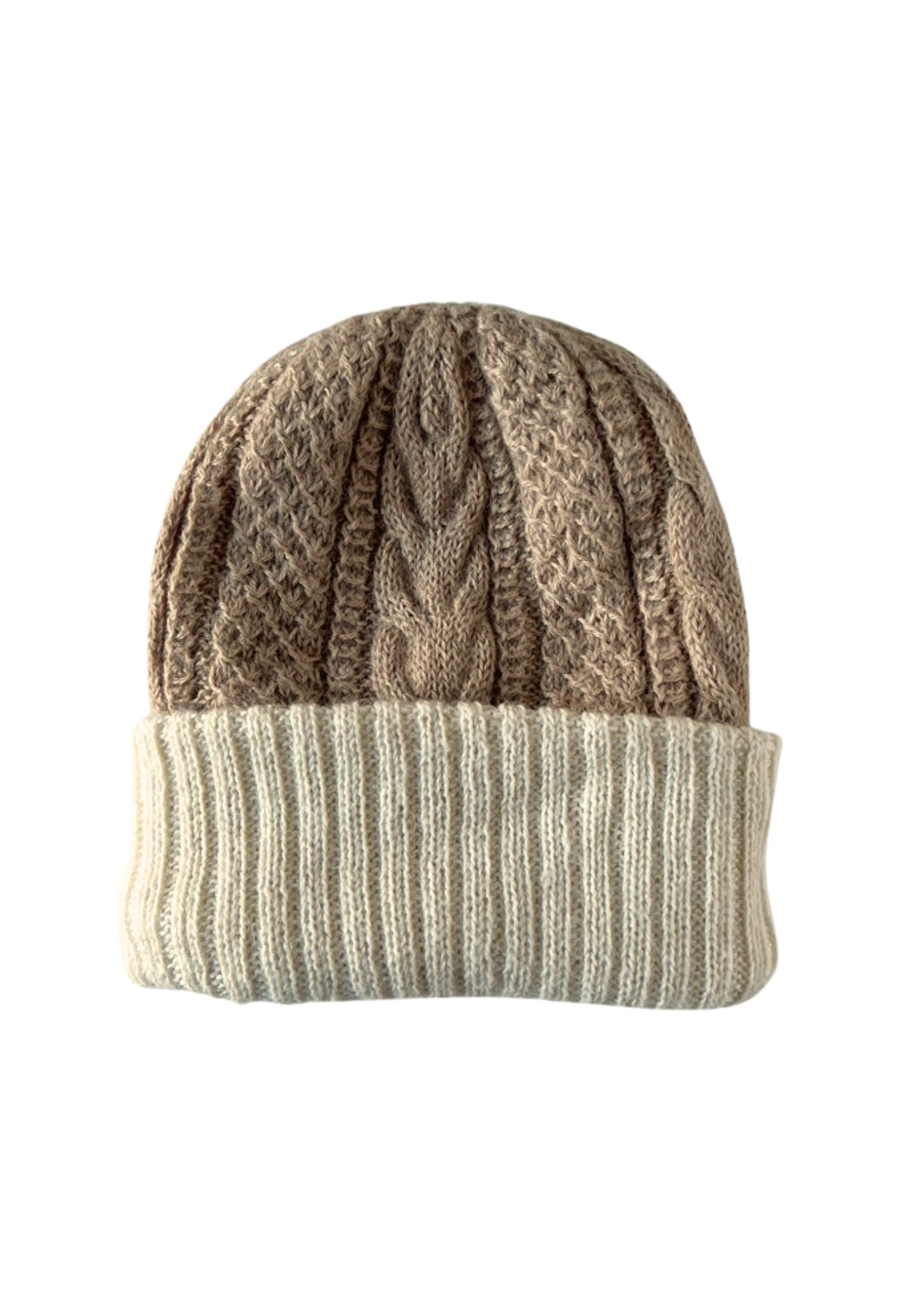 Beanie reversible Irlanda - White & Beige - Image 2