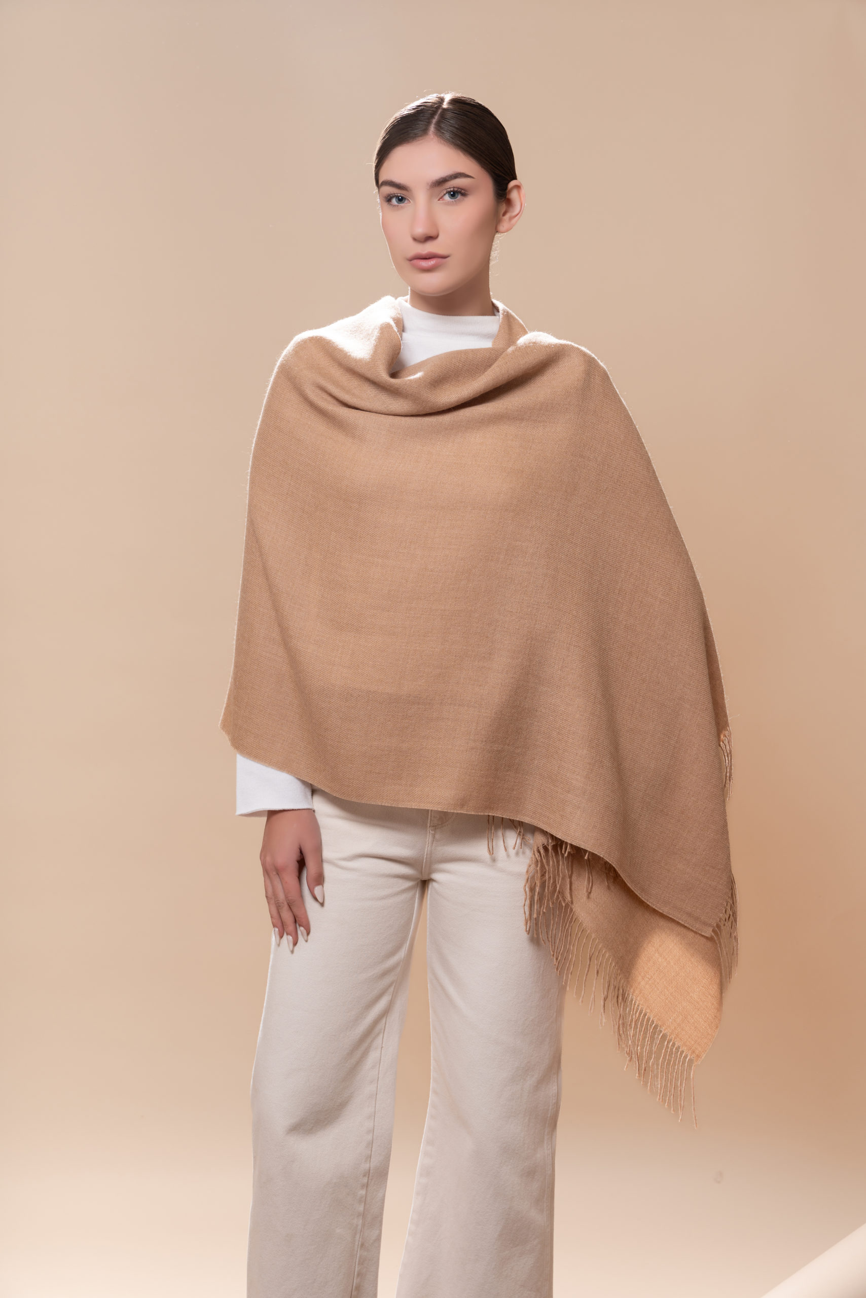 Baby Alpaca Stole Beige